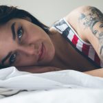 Sensual portrait of a tattooed woman