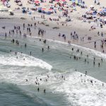 Crowded beaches at the Jersey Shore