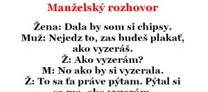 Vtip Dňa: Manželský rozhovor, ktorý vás dostane