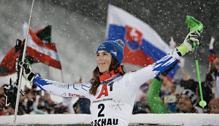 GRATULUJEME! Vlhová sa podelila o prvé miesto so Shiffrinovou v slalome v Slovinsku