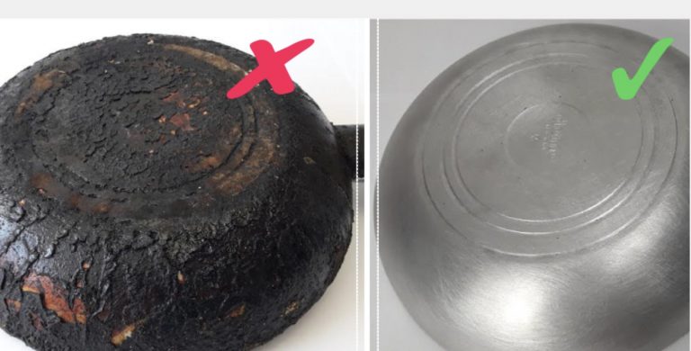 Výborný trik : Ako rýchlo a ľahko odstrániť starú špinu z kuchynského riadu