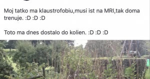 Keď musí ísť klaustrofobik na magnetickú rezonanciu a doma začne trenovať, môže to vyzerať aj takto