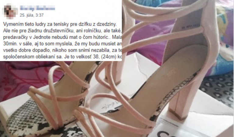 Hlohovčanka napísala vtipný inzerát v ktorom ponúka topánky. Jej ponuka zaujila stovky ľudí