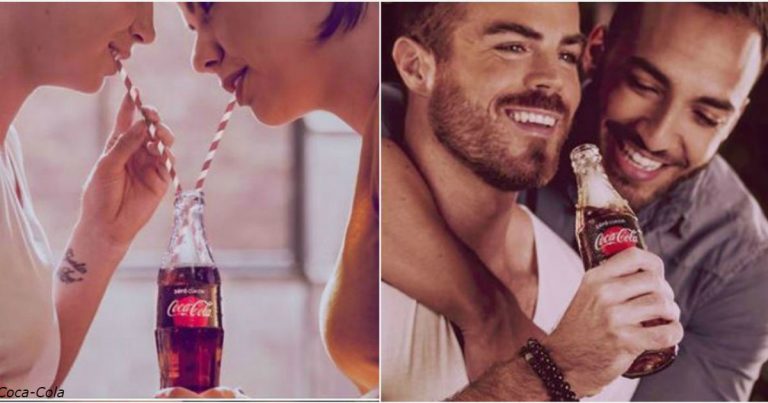 Bozkávajúci sa muži v maďarskej reklame na Coca-Colu. Ľudia neskrývajú svoje pohoršenie