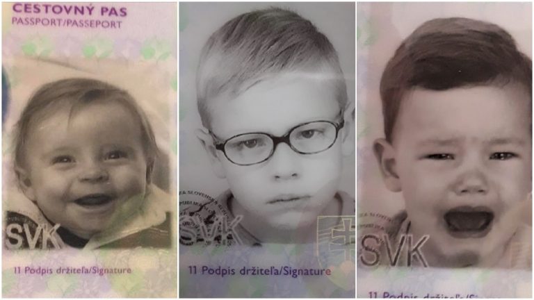 10 vtipných výrazov slovenských detí v cestovnom pase. Takto to vyzerá keď sa musia fotiť a nechcú
