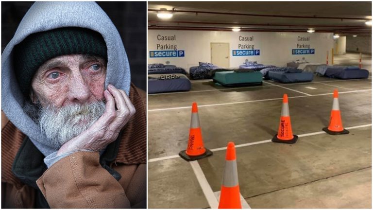 Majiteľ sa rozhodol urobiť z podzemného parkoviska nocľah pre bezdomovcov