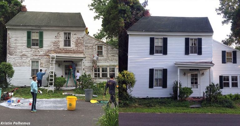 Dobrí susedia zrekonštruovali a vymaľovali dom bývalej učiteľke na dôchodku