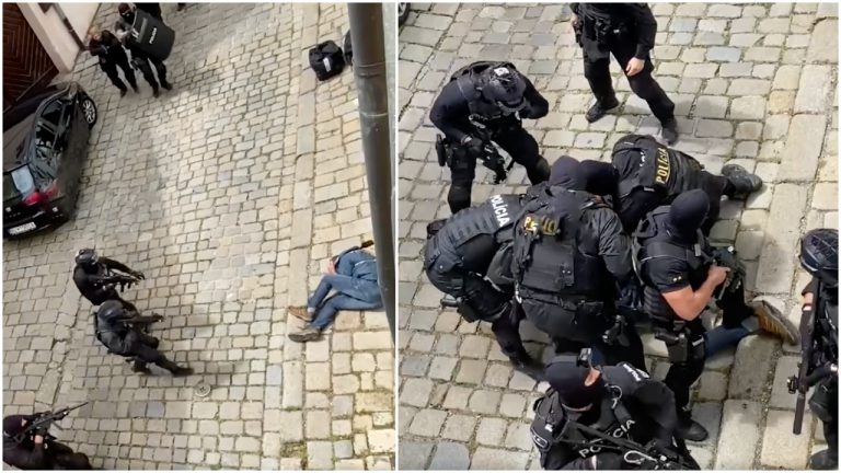 “Nekop, točia to!”: VIDEO zo zásahu v Bratislave ukazuje ako proti ozbrojenému mužovi zasiahli kukláči