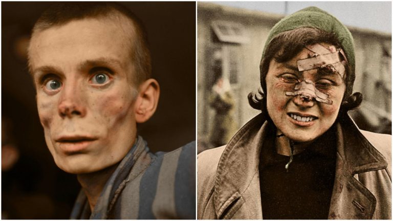 10 Farebných fotografií ukazujú hrôzu, ktorá sa páchala na ľuďoch počas holokaustu