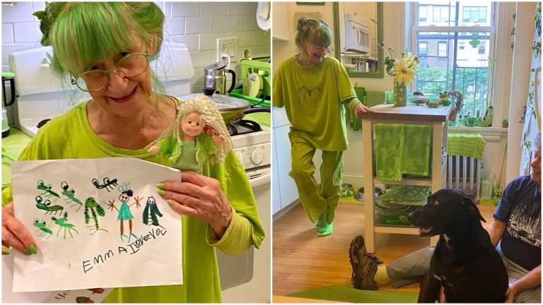 77 ročná babička nosí len zelenú farbu. Dôvod prečo to robí vás poteší