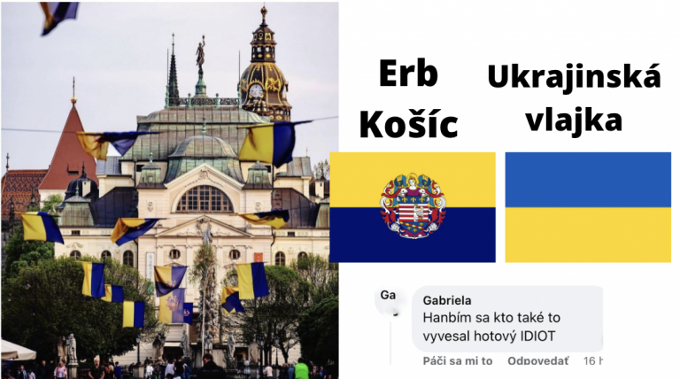 Ľudia v komentároch si pomýlili vlajku Košíc s tou ukrajinskou – Začali písať nenávistné komentáre
