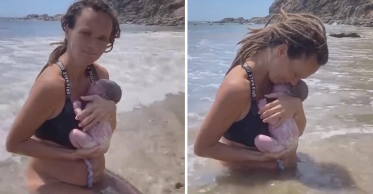 Matka porodila na pláži bez lekárov: „Nechcem, aby niekto robil to, čo moje telo dokáže samo.“