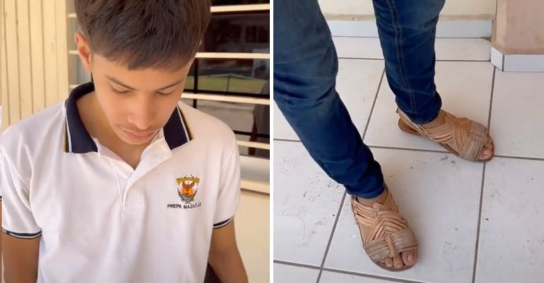 Chlapec išiel do školy v sandáloch preto, že sa kamarátovi posmieval za jeho topánky. Jeho otec sa mu rozhodol dal lekciu…