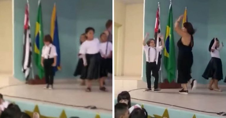 Matka išla na pódium tancovať so synom, hneď po tom, čo ho videla takmer plakať.