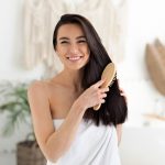 Woman,Makes,Hair,Care,In,Home,,Treatment,And,Spa,Day