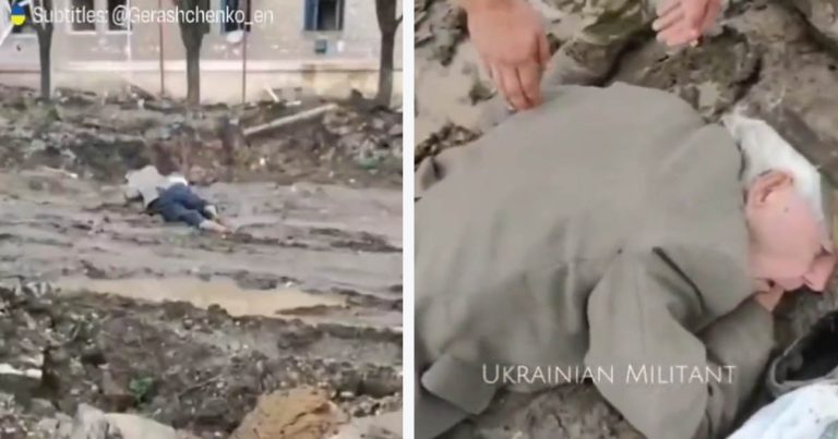VIDEO: 82-ročný deduško ležal v blate. Takto sa zachovali ukrajinskí vojaci. Video vháňa slzy do očí.