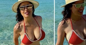 Detail na prsiach Salmy Hayek vyvolal veľkú polemiku, keďže oslavuje 57. narodeniny