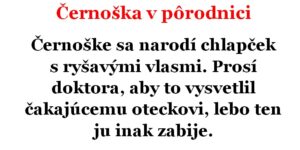 Vtip Dňa: Černoška v pôrodnici