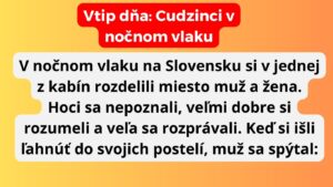 Vtip dňa: Cudzinci v nočnom vlaku