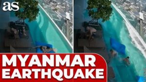 VIDEO: Zemetrasenie zasiahlo Bangkok: voda sa valila z bazéna na streche mrakodrapu