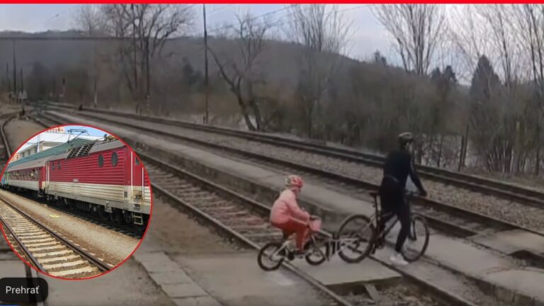 VIDEO:Cyklista s dieťaťom riskoval život na železničnom priecestí: Polícia hľadá svedkov!