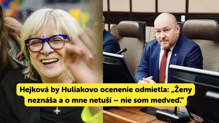 Hejková ostro na adresu Huliaka: „Nevie, kto som. Nie som medveď, tak to nesleduje.“