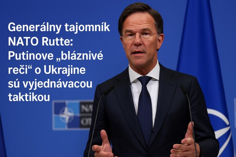 Generálny tajomník NATO Rutte: Putinove „bláznivé reči“ o Ukrajine sú vyjednávacou taktikou