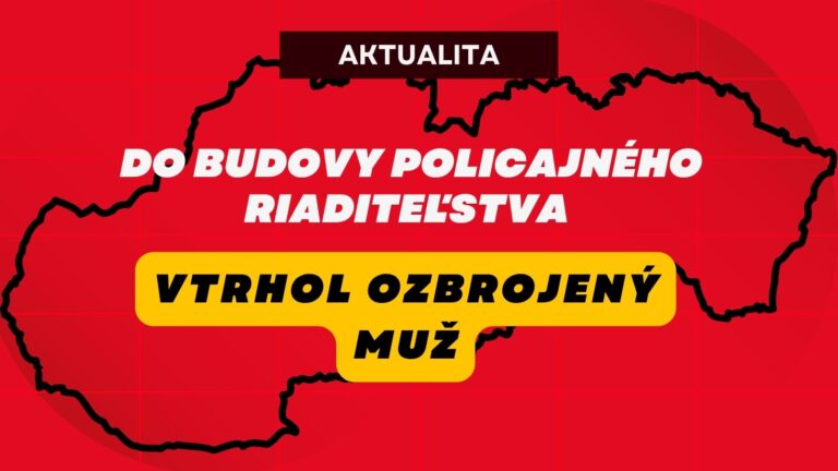 AKTUÁLNE: Dráma v Bratislave: Na krajské riaditeľstvo POLÍCIE prišiel muž so zbraňou a nožmi