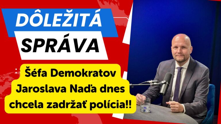 AKTUÁLNE: Polícia chcela dnes ráno ZADRŽAŤ JAROSLAVA NAĎA, ale nenachádza na Slovensku. Zatkli ale INÉHO BLÍZKEHO človkea