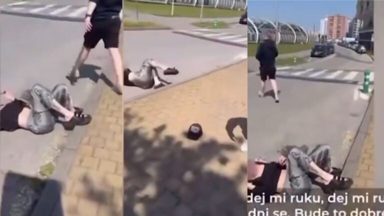VIDEO: BRUTÁLNY ÚTOK: Ukrajinku napadol neznámy muž priamo na ulici, zachytilo to video