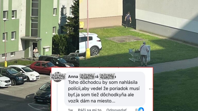 Slovenský dôchodca nechal košík od nákupu pred bytovkou. Komentáre zaplavila vlna kritiky, no potom ho obhajovali