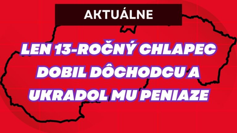 BRUTÁLNY ÚTOK V SNINE:  13-ročný chlapec DOBIL dôchodcu a ukradol mu viac ako 1300 eur