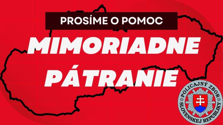 MIMORIADNE: Nebezpečný pacient utiekol z liečebne. Polícia varuje pred kontaktom a žiada pomoc verejnosti