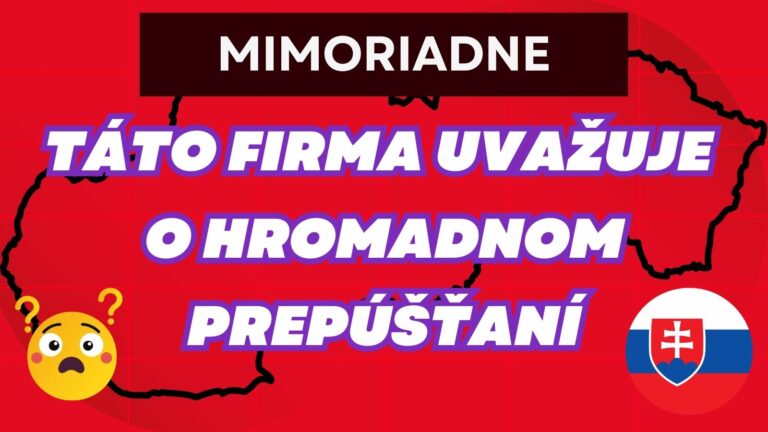 MIMORIADNE: Najväčšia štátna firma UVAŽUJE O PREPÚŠŤANÍ. DOTKNE SA to stovky ľudí