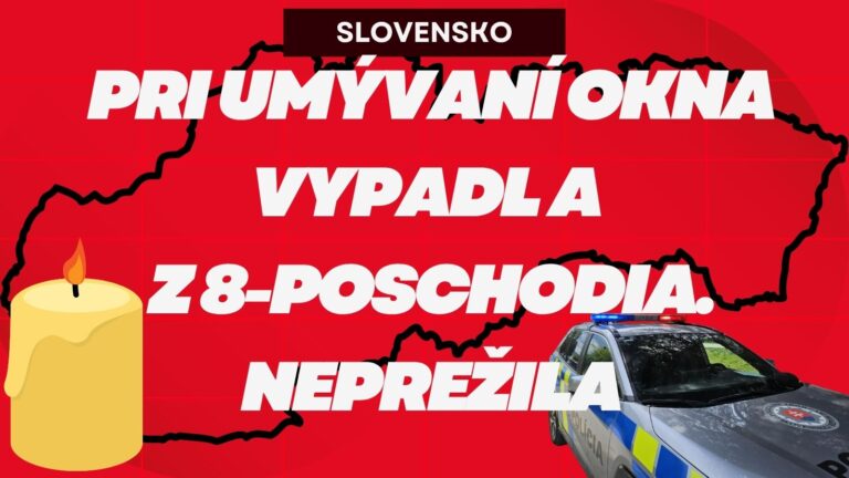 TRAGÉDIA na sídlisku: Žena vypadla pri umývaní okien. Z 8-POSCHODIA NEMALA ŠANCU NA PREŽITIE