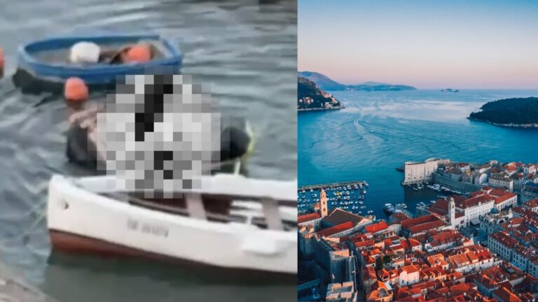 VIDEO: Dvaja muži si to rozdávali na nafukovačke v Chorvátsku. Turisti sa len nechápavo pozerali