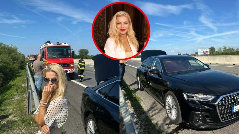 DRAMATICKÝ MOMENT: Auto ministerky Šimkovičovej náhle vypovedalo službu. FOTO: Z kapoty sa valil dym, zasahovali hasiči