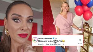 ZORA Czoborová napísala pod fotku Romany Tabak „Boooooze ta je J *BNUTÁ“ Romana jej odkázala toto: