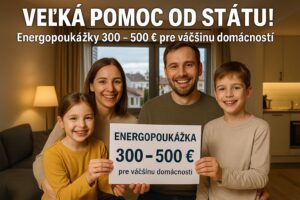 VEĽKÁ POMOC OD ŠTÁTU: Energopoukážky 300 až 500 € pre takmer všetky domácnosti!