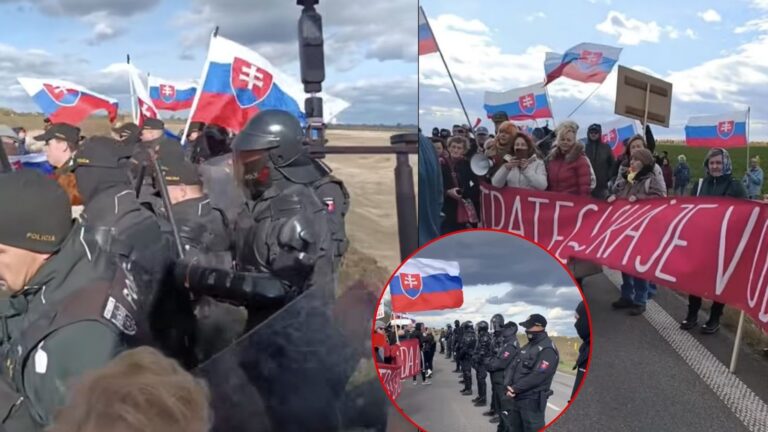 VIDEO: HNEV v Šuranoch vrie: POLÍCIA nasadila ŤAŽKOODENCOV na protestujúcich