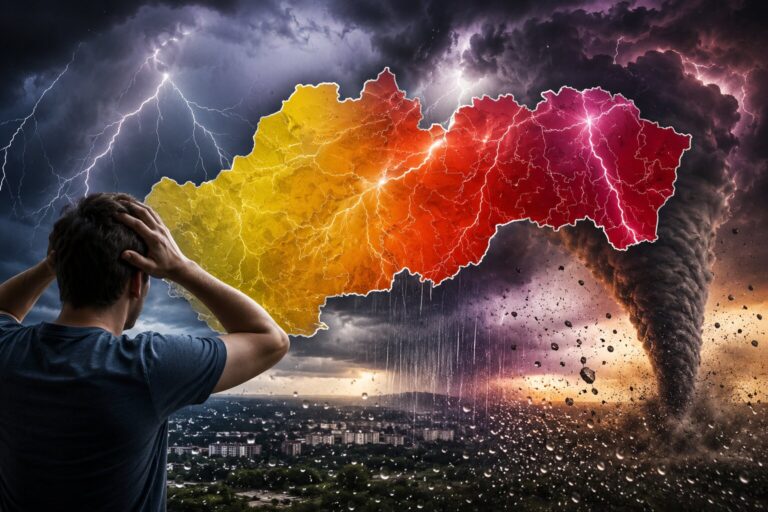 POZOR! Na Slovensko sa valia SILNÉ búrky: Vietor až 100 km/h a prívalové lejaky!