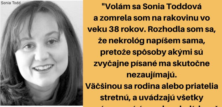 Žena si sama napísala smútočný príhovor. Jeho obsah vás dostane. V skutočnosti je to veľmi dôležité