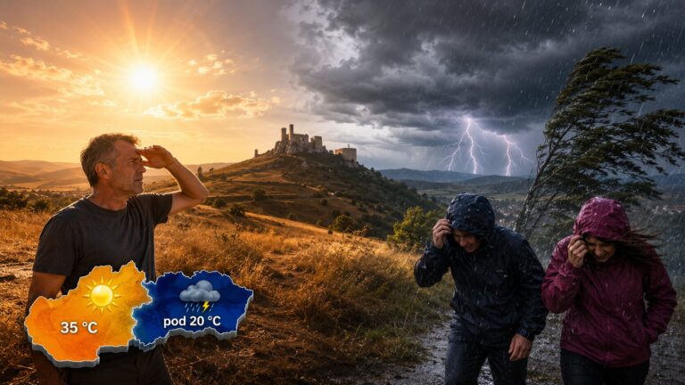 Slovensko čaká počasie ako na hojdačke: Horúčavy 35 °C vystrieda prudký pád teplôt
